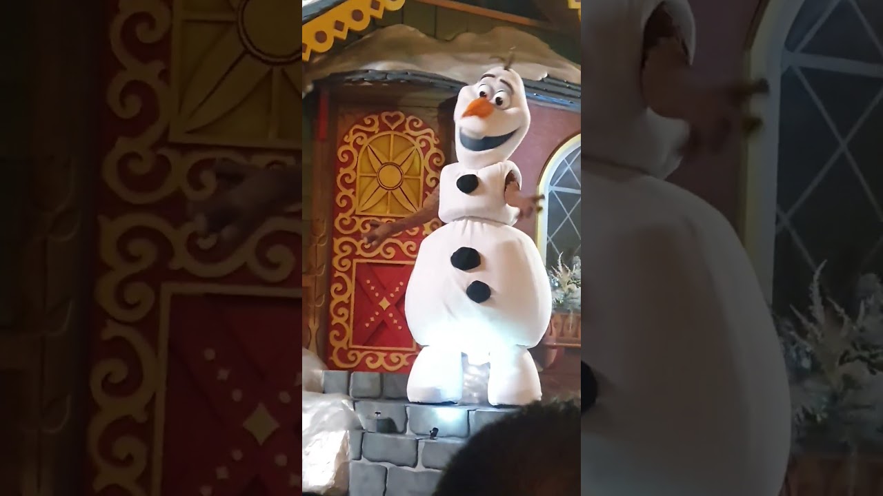 We met olaf! from frozen! #shortsfeed #olaf #frozen #letitgo
