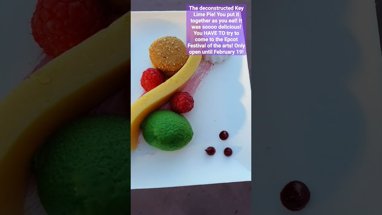 Key lime pie in pieces! #shortsfeed #epcotfestivalofthearts2024 #love #art #vacay #food