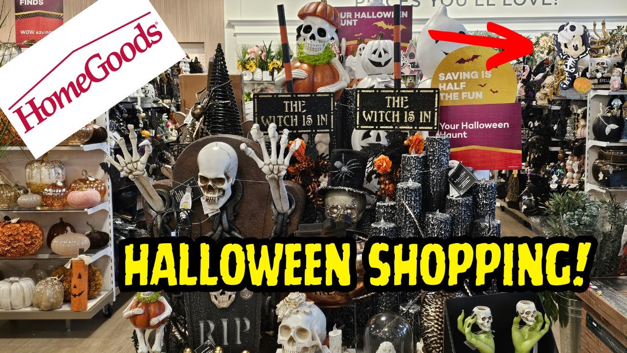 Halloween  home decor shopping at homegoods 2024! fall decor ideas! disney halloween finds