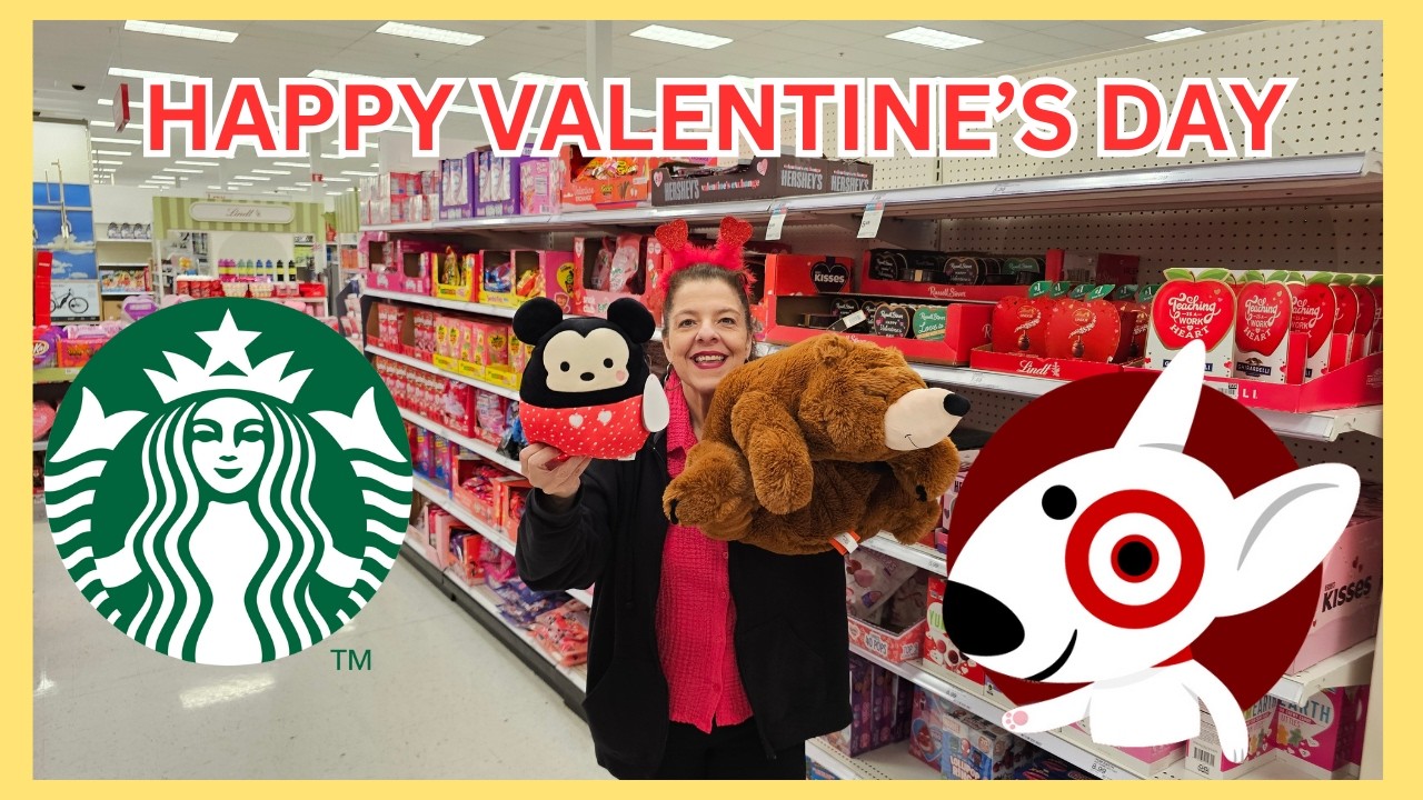 New! target valentine’s day shopping! 2025! (but first, starbucks!)